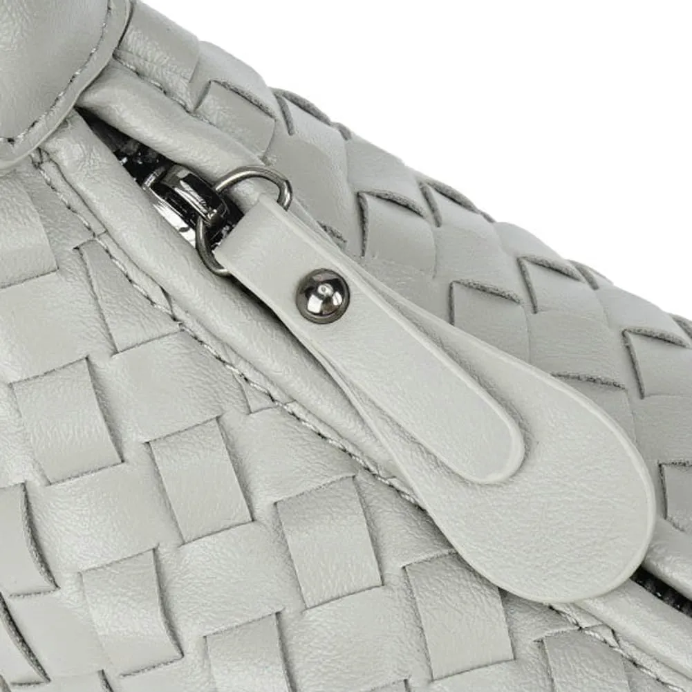 2025 Woven Shoulder Bag Purse for Women Vegan Leather Woven Tote Handbag Braided Crossbody Underarm Bag Soft Purses Satchels