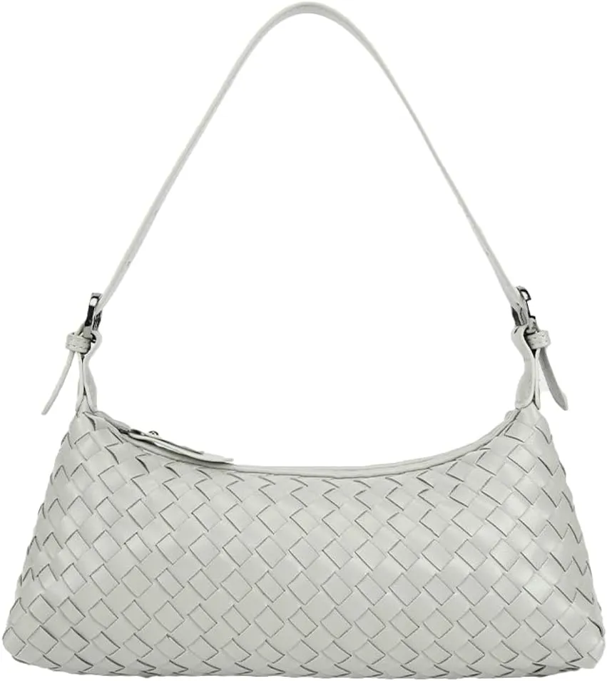 2025 Woven Shoulder Bag Purse for Women Vegan Leather Woven Tote Handbag Braided Crossbody Underarm Bag Soft Purses Satchels