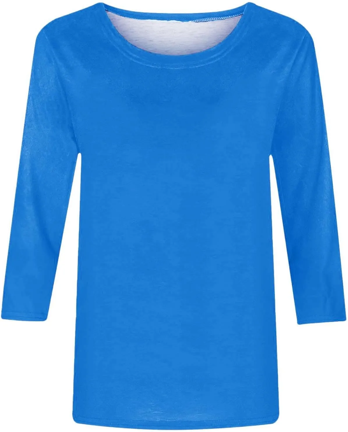 3/4 Length Sleeve Shirts for Women 2024 Casual Summer Blouses Three Quarter Length Crewneck Cute Tops Loose Pullover