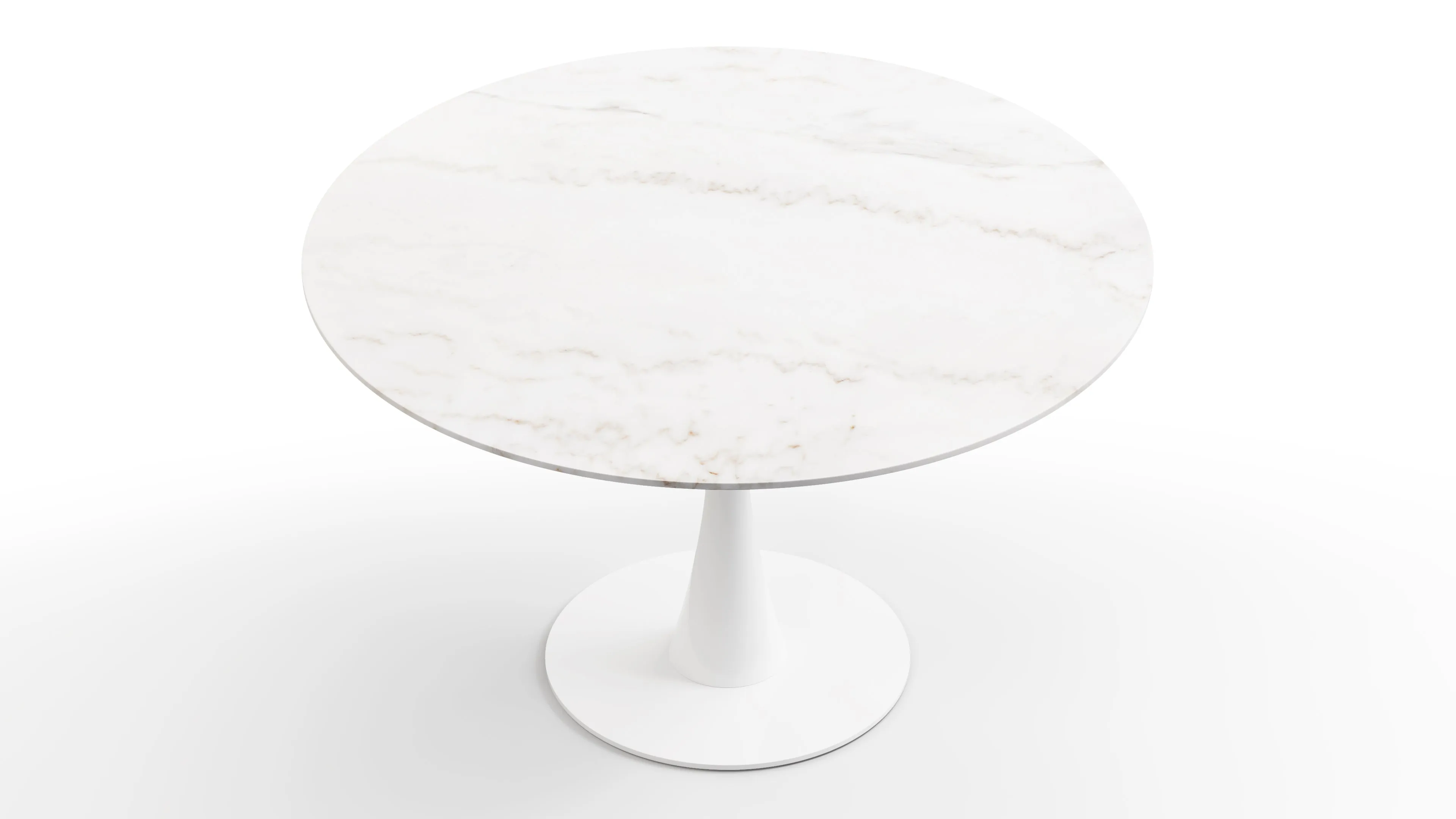 Aarhus - Aarhus Round Dining Table, Calacatta Marble, 47"