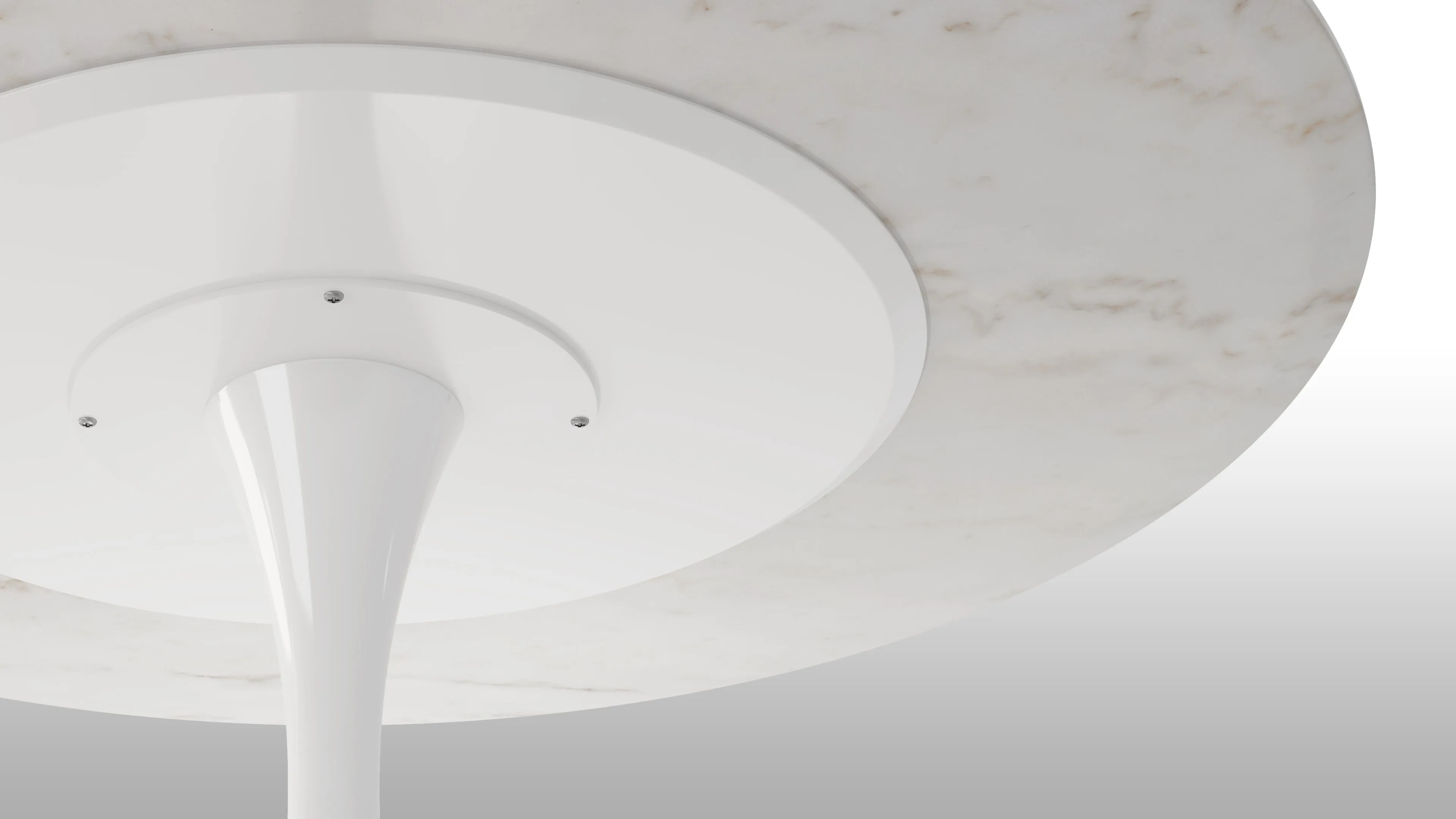 Aarhus - Aarhus Round Dining Table, Calacatta Marble, 47"
