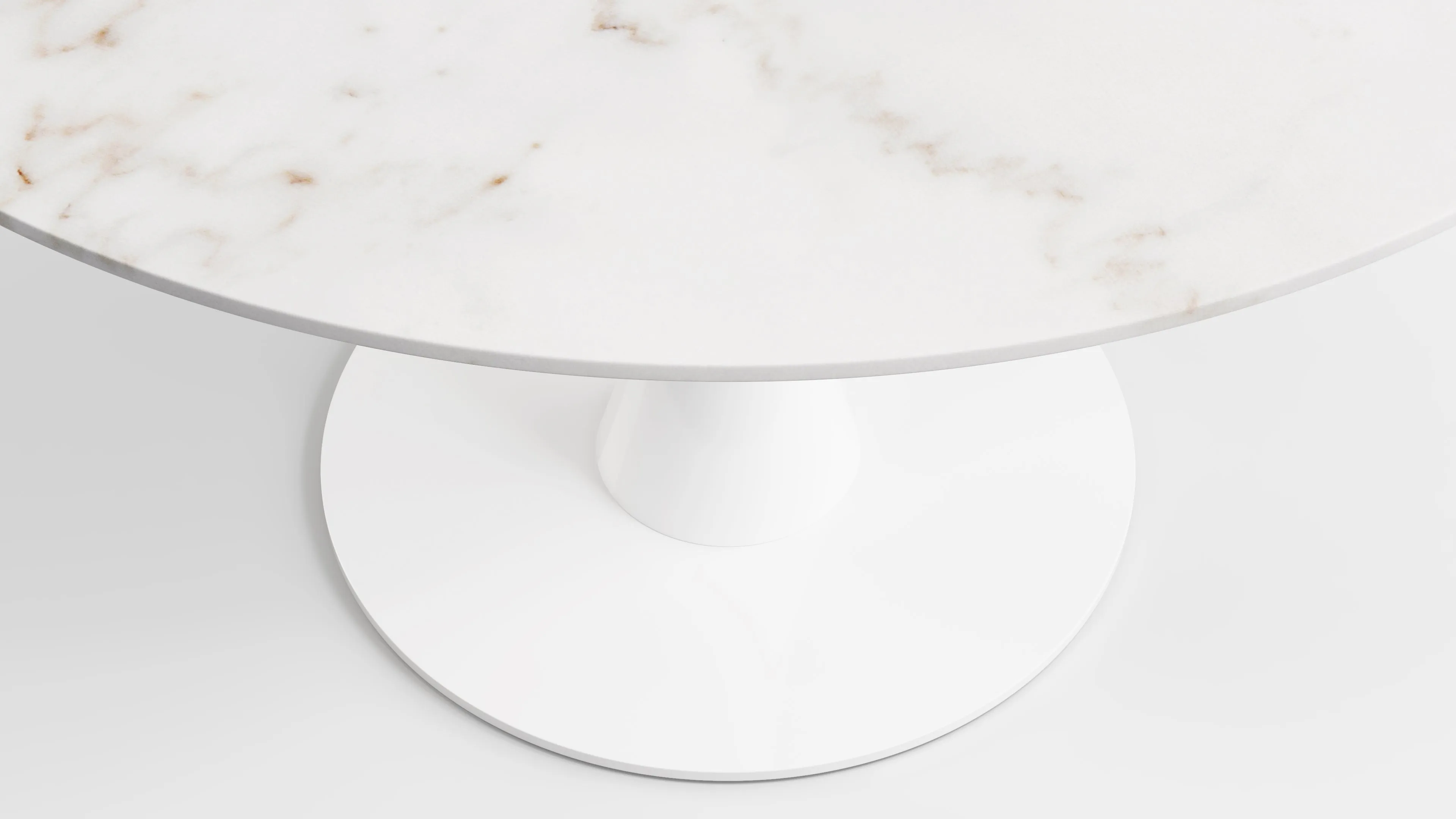 Aarhus - Aarhus Round Dining Table, Calacatta Marble, 47"
