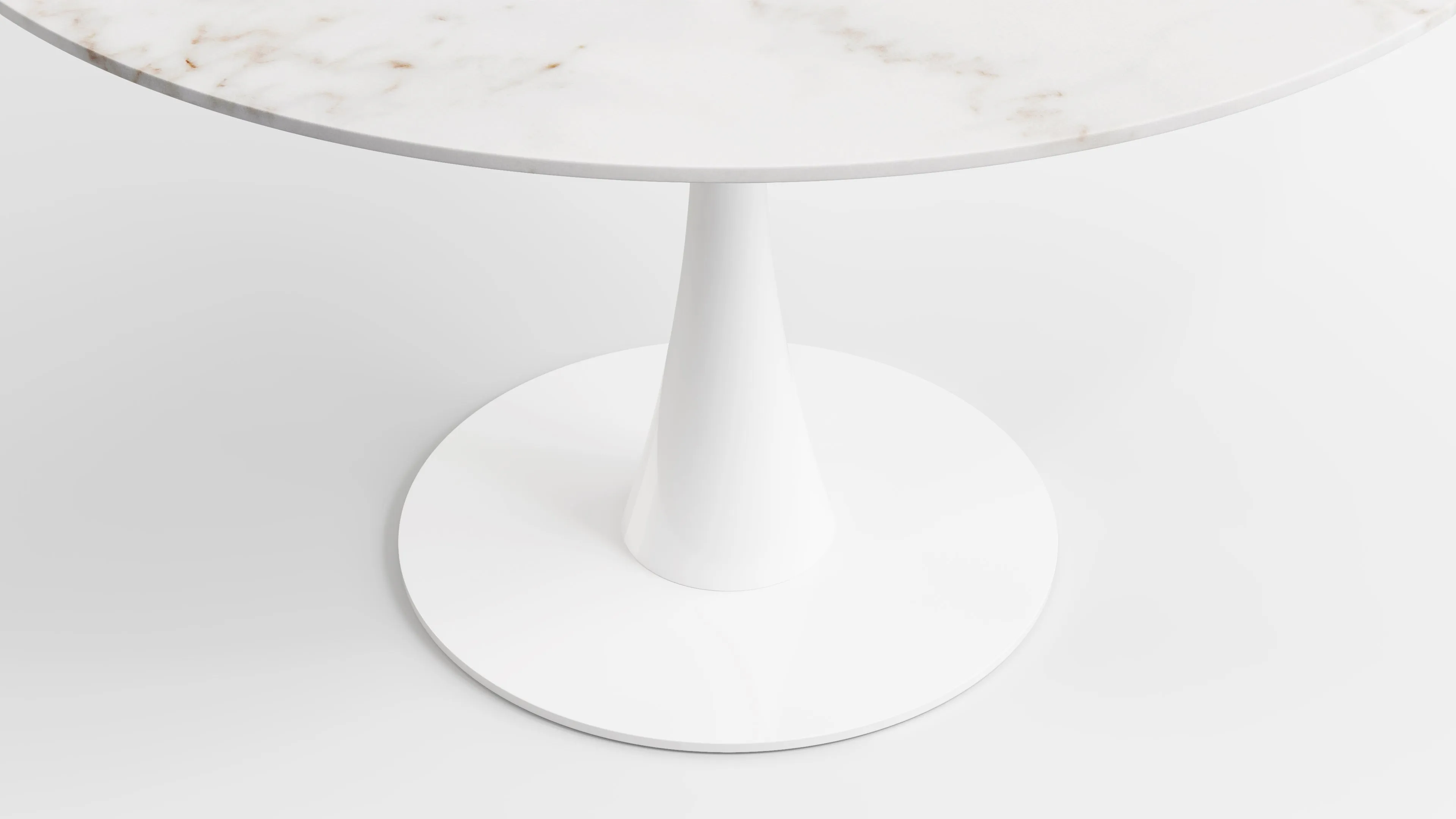 Aarhus - Aarhus Round Dining Table, Calacatta Marble, 47"