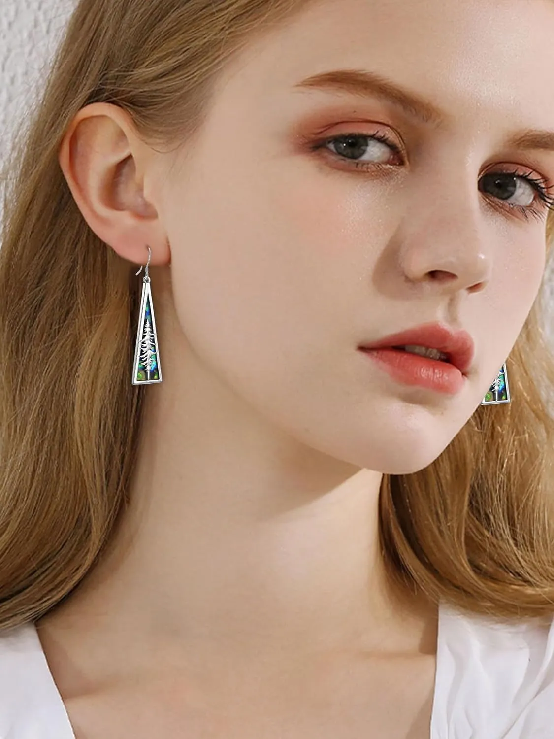 Abalone Shell Dangle Earrings Natursl Abalone Drop Earrings Abalone Earrings Hypoallergenic Earrings Jewelry Birthday Christmas Gift for Women Girls