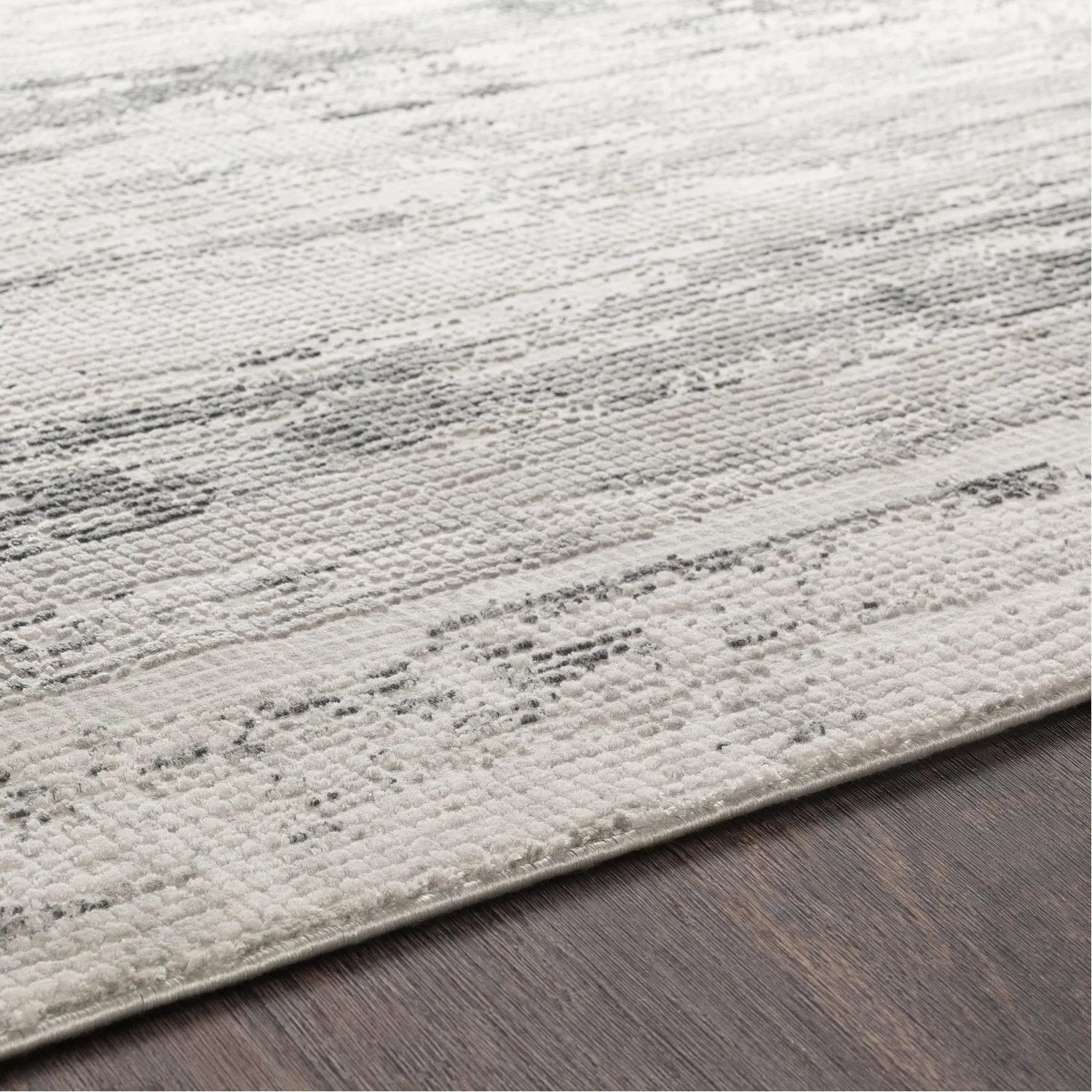 Aisha Rug in Medium Gray, Charcoal, Light Gray, White