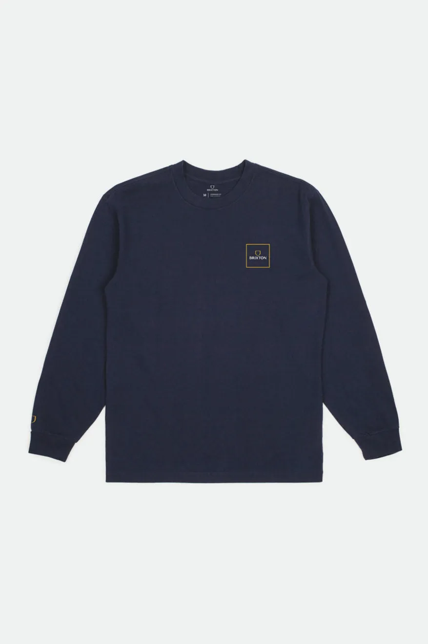 Alpha Block L/S Standard Tee - Navy