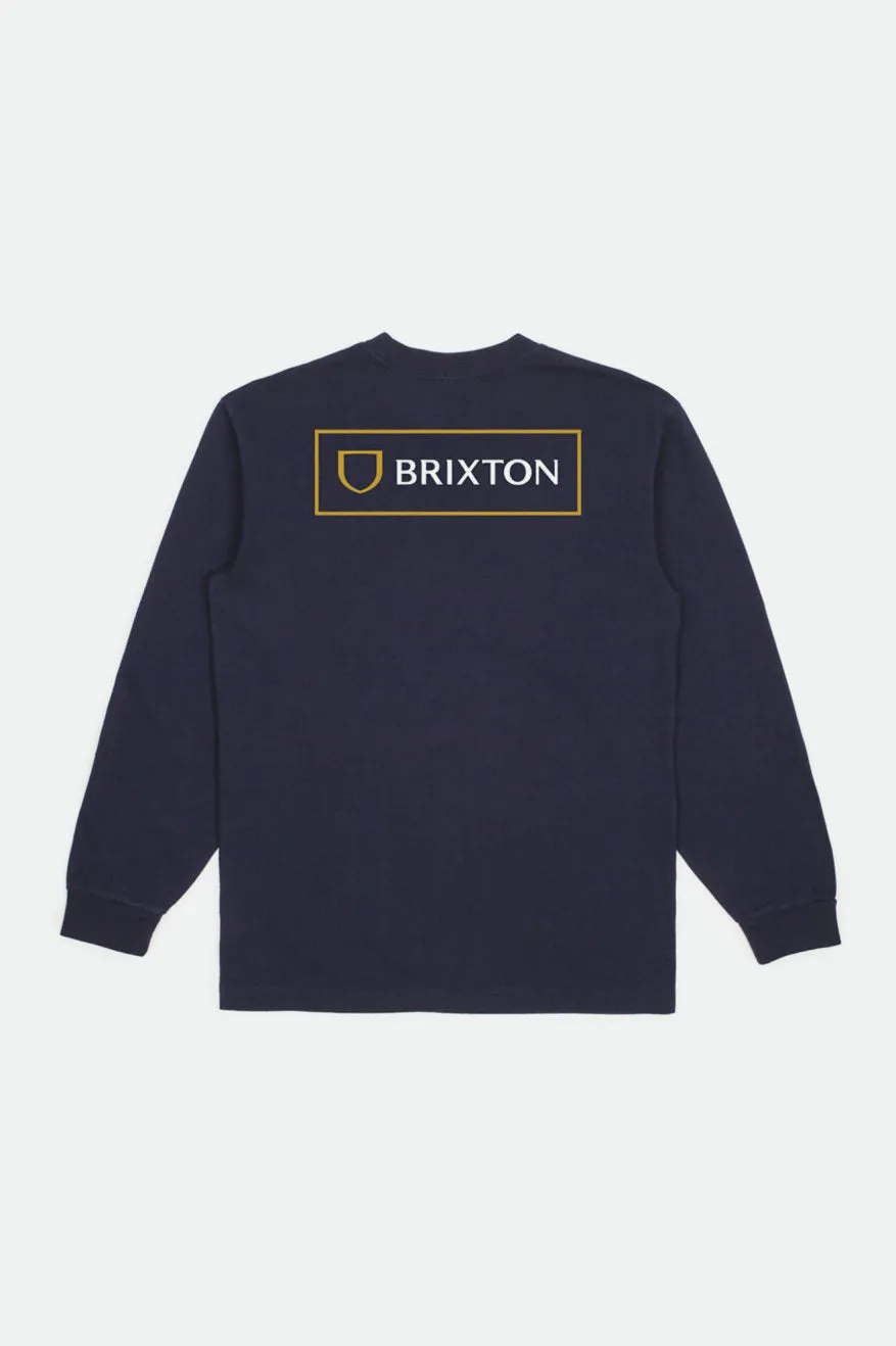 Alpha Block L/S Standard Tee - Navy