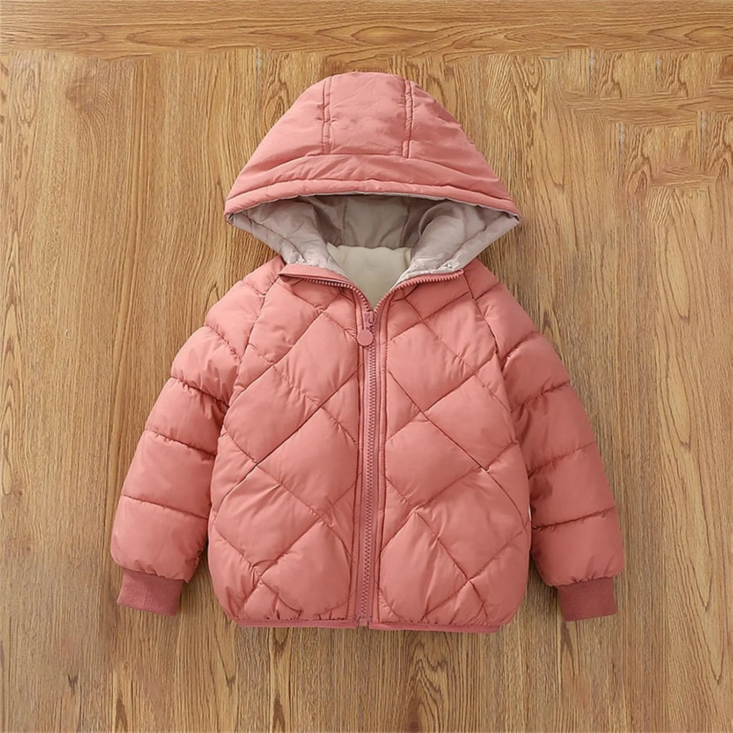 Baby Girls Boys Winter Coats Warm Puffer Padded Coat Cotton Hooded Girls Boys Outerwear