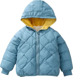 Baby Girls Boys Winter Coats Warm Puffer Padded Coat Cotton Hooded Girls Boys Outerwear