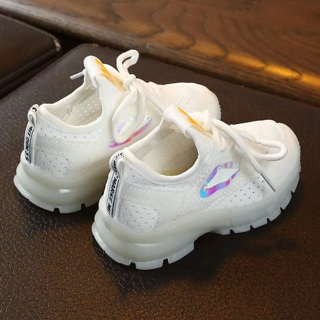 Baby Walking Shoes,Kids Baby Boys Girls Bling Led Light Sport Shoes Children Mesh Luminous Casual Shoes 1-6 Years
