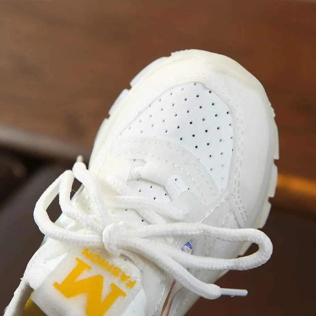 Baby Walking Shoes,Kids Baby Boys Girls Bling Led Light Sport Shoes Children Mesh Luminous Casual Shoes 1-6 Years