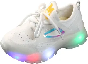 Baby Walking Shoes,Kids Baby Boys Girls Bling Led Light Sport Shoes Children Mesh Luminous Casual Shoes 1-6 Years