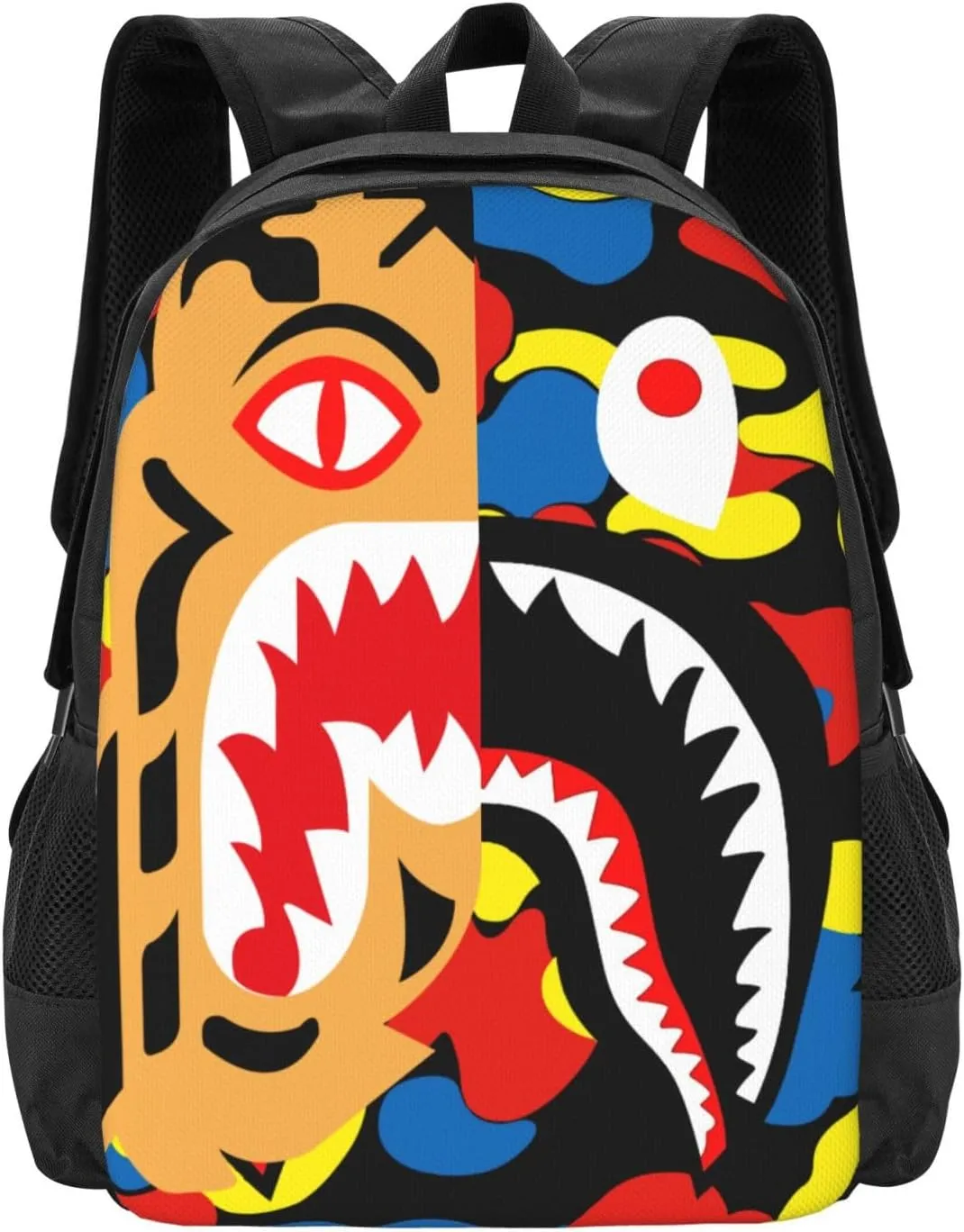 Backpack Shark Camo Backpack Travel laptop bag Stylish and durable both for men and women 17 inch (Shark Camo Backpack 3)