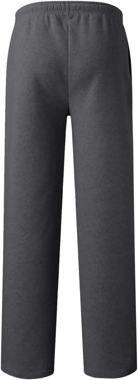 Baggy Sweatpants for Women Elastic High Waist Drawstring Straight Wide Leg Lounge Pants Open Bottom Athletic Joggers Trousers