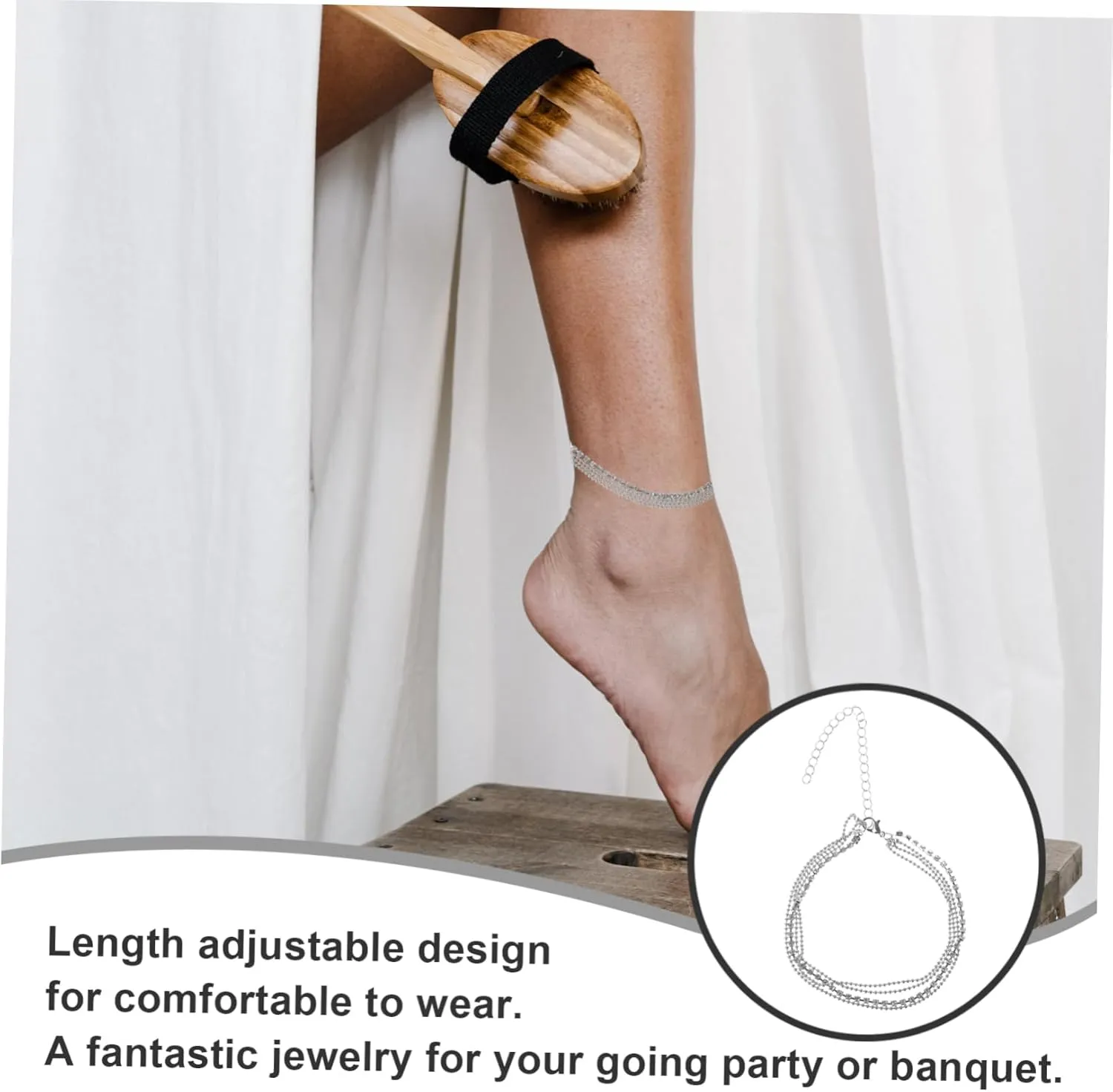 BESTYASH Metal Ankle Bracelet Rhinestone Ankle Bracelet Ankle Bracelet for Women Ankle Bracelet Chain Anklet