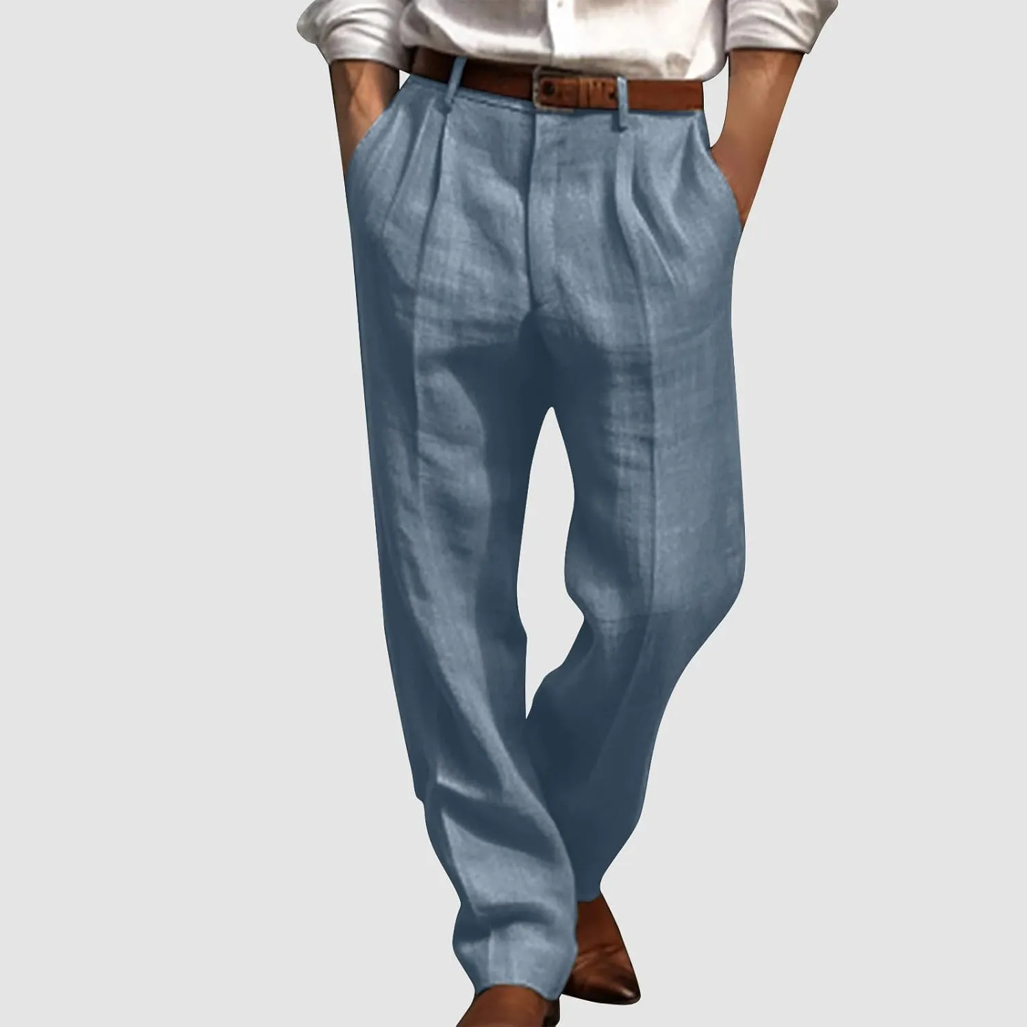 BIFUTON Mens Dress Pants Regular Fit Stretch Plaid Pants Skinny Tapered Pants Business Golf Pants Work Pants for Men Trousers