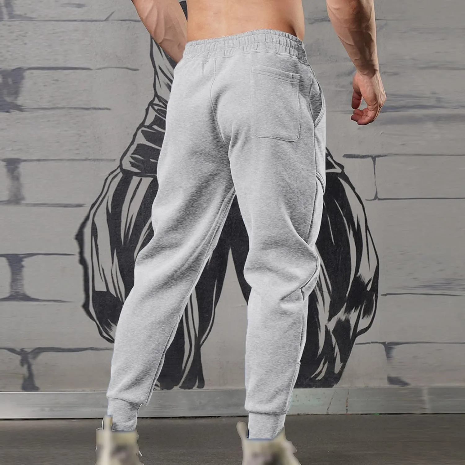 Big and Tall Cargo Pants for Men Sweatpants for Men Jogger Sports Pants Drawstring Straight Trousers Men's Cargo Pant