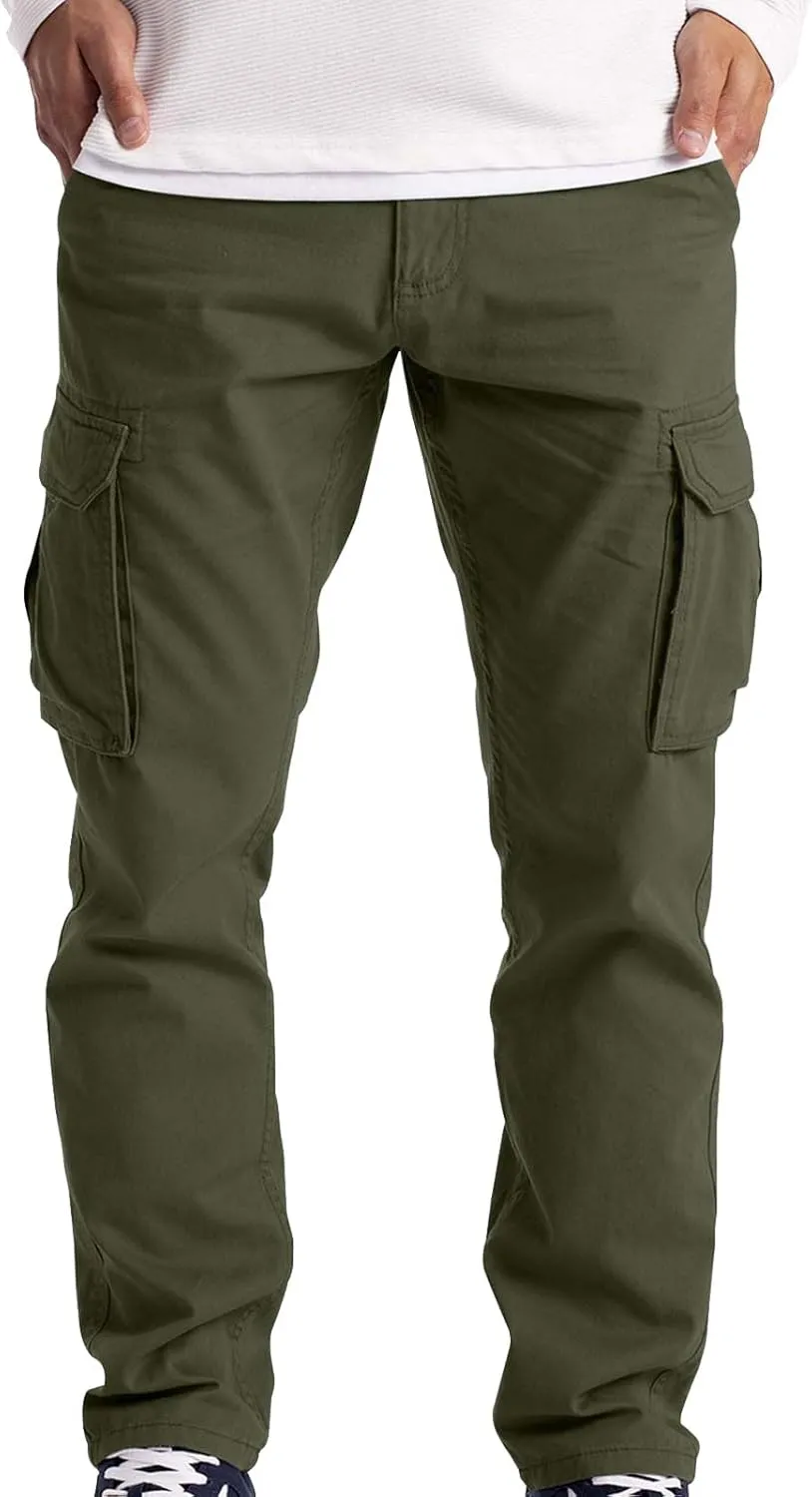 Big and Tall Cargo Pants for Men Sweatpants for Men Long Pants Men's Fashion Sports Casual Jogging Pants Hiking Jogger