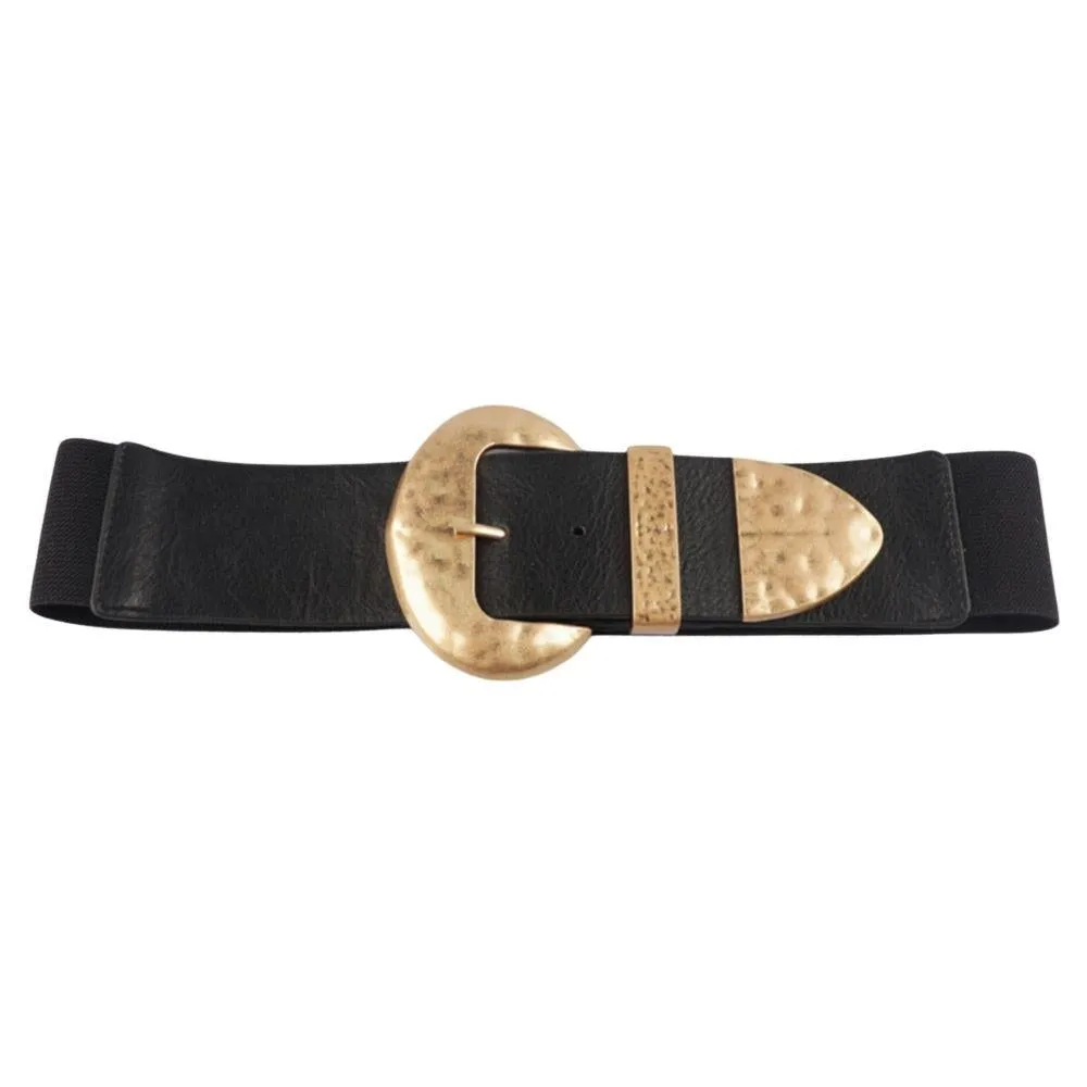 Black Metal Hammered Belt