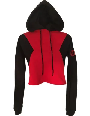 Black Widow Crop Hoodie