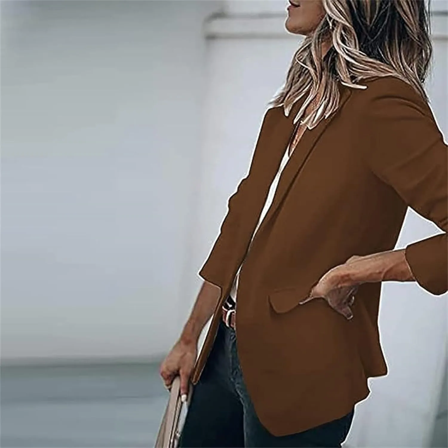 Blazers for Women Business Casual Fall Fashion 2024 Blazer Long Sleeve Open Front Blazer Work Office Suits Jacket