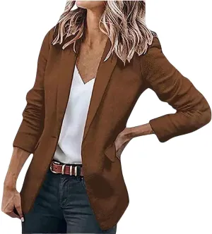 Blazers for Women Business Casual Fall Fashion 2024 Blazer Long Sleeve Open Front Blazer Work Office Suits Jacket