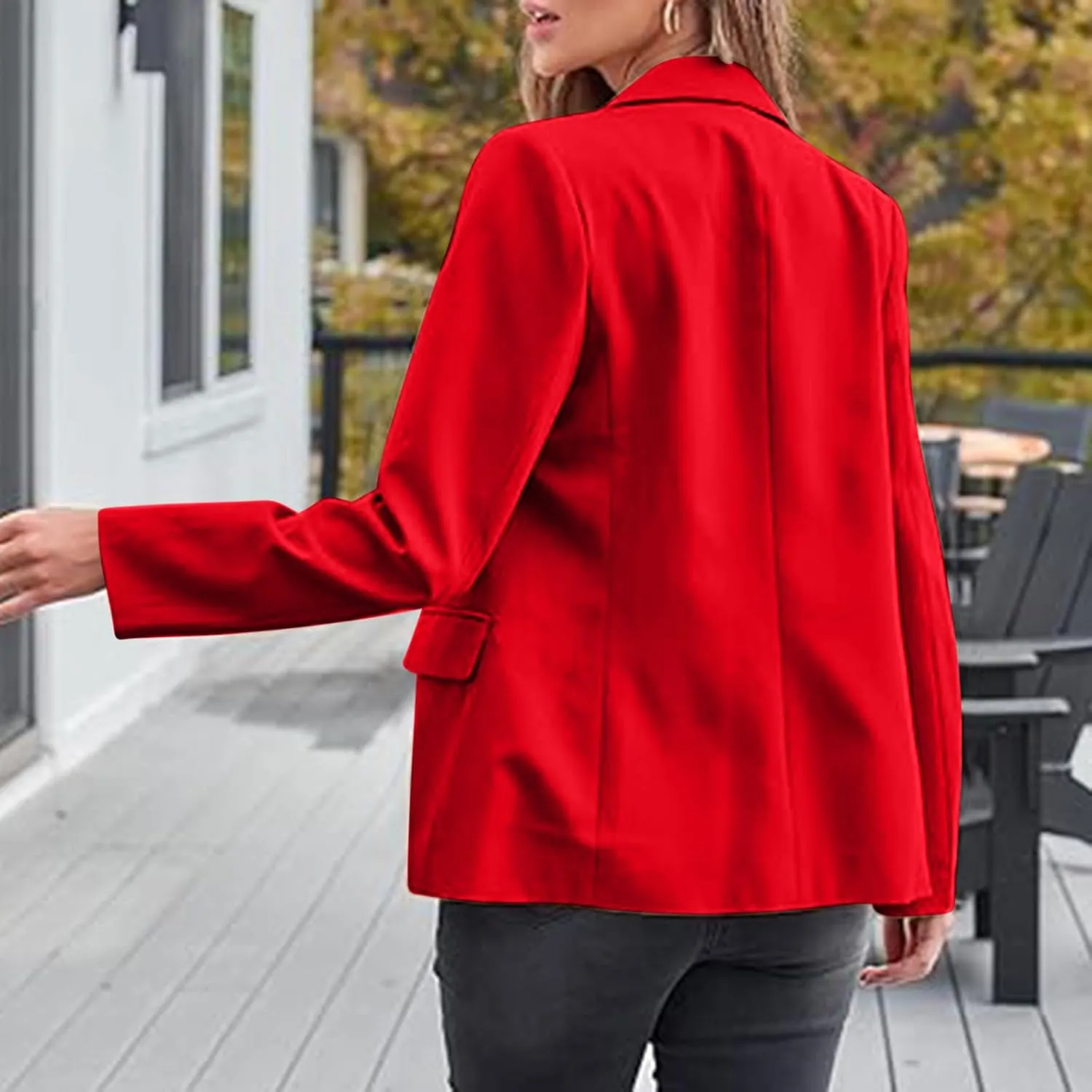 Blazers for Women Business Suit Jacket Work Office Blazer Long Sleeve Casual Blazer Open Front Cardigan Coat Outerwear