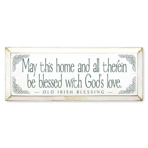 Blessed with God's Love Wood Sign