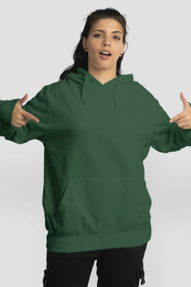 Bottle Green Oversized Hoodie for women