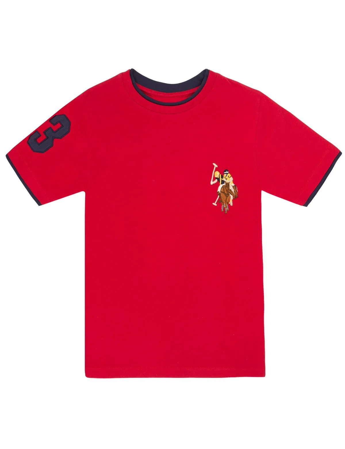 Boys Crew Neck Multi-Color Logo T-Shirt