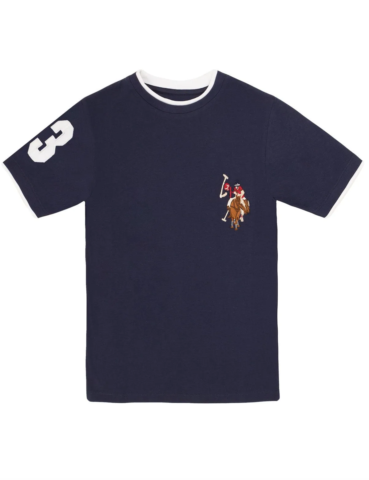Boys Crew Neck Multi-Color Logo T-Shirt
