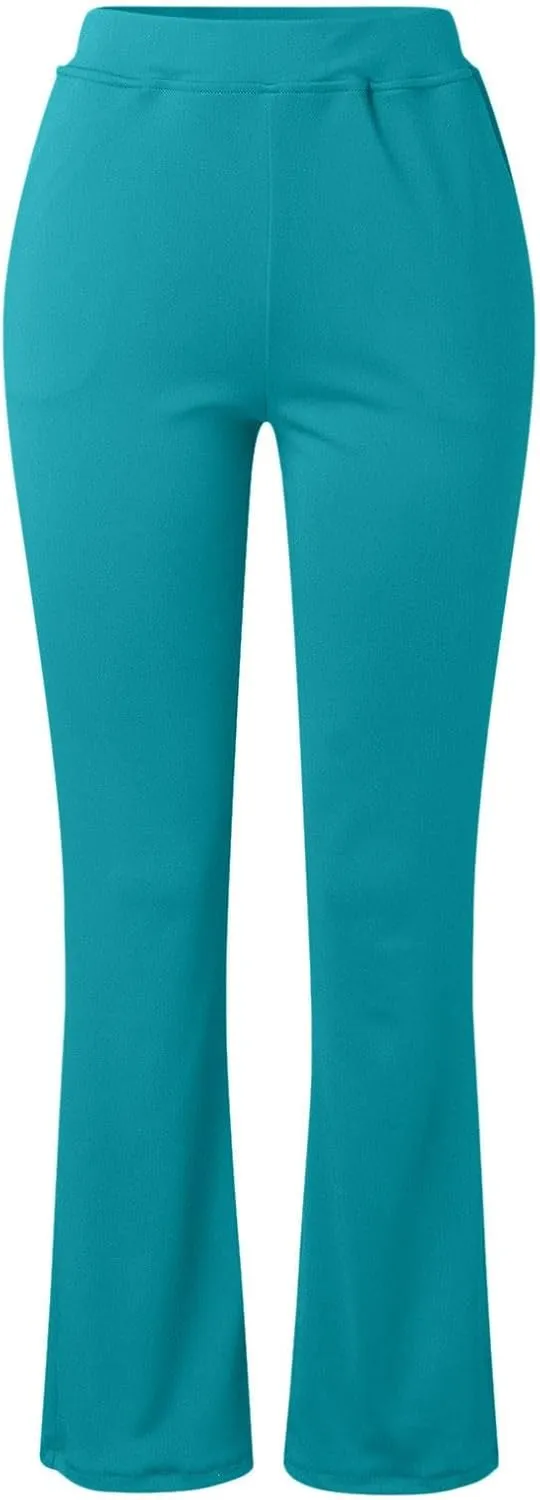 Business Casual Pants for Women, 4 Way Stretch Bootleg Yoga Pants Workout Slacks, High Waisted Business Work Pants