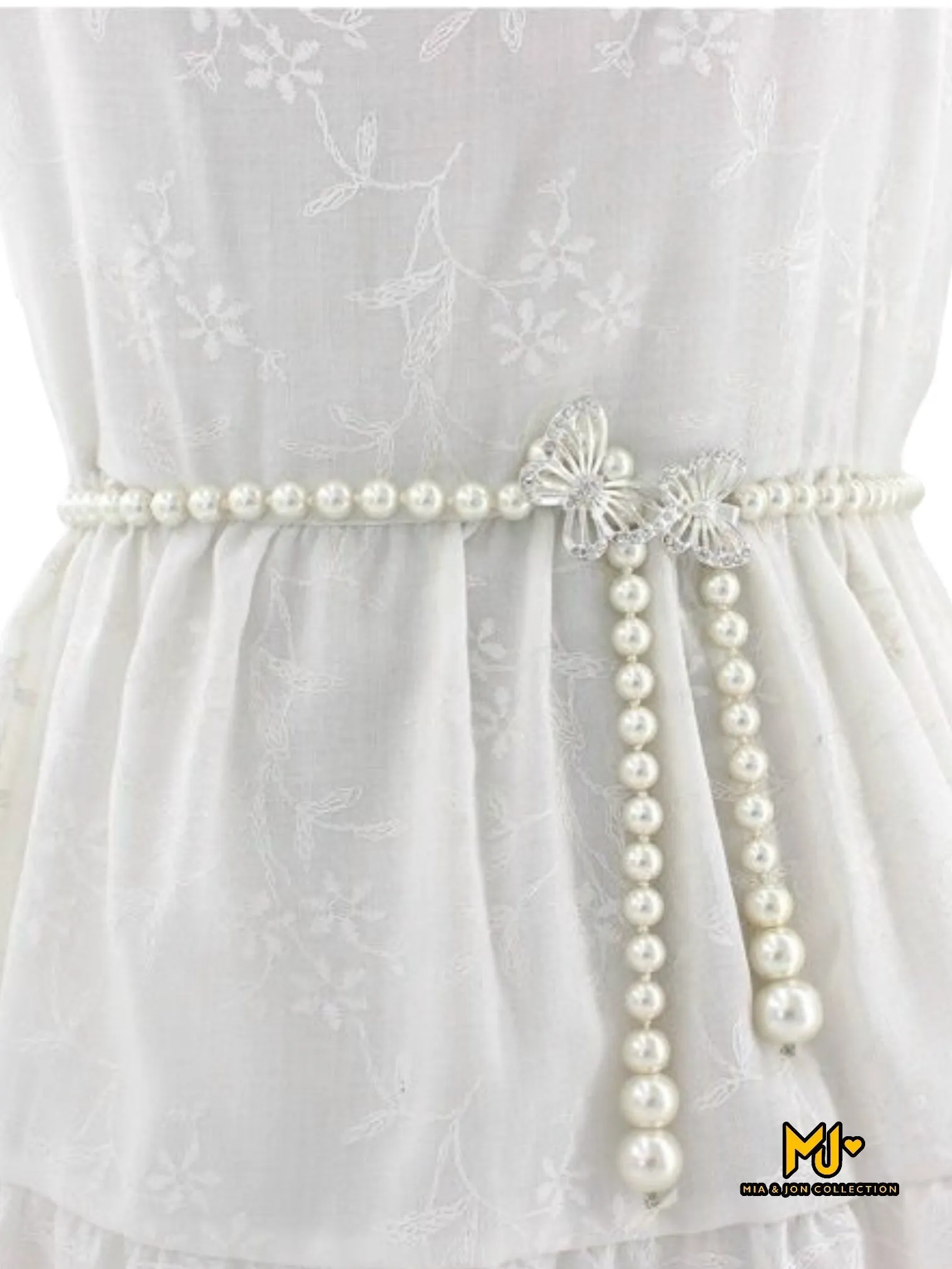 Butterfly Decor Pearl Belt