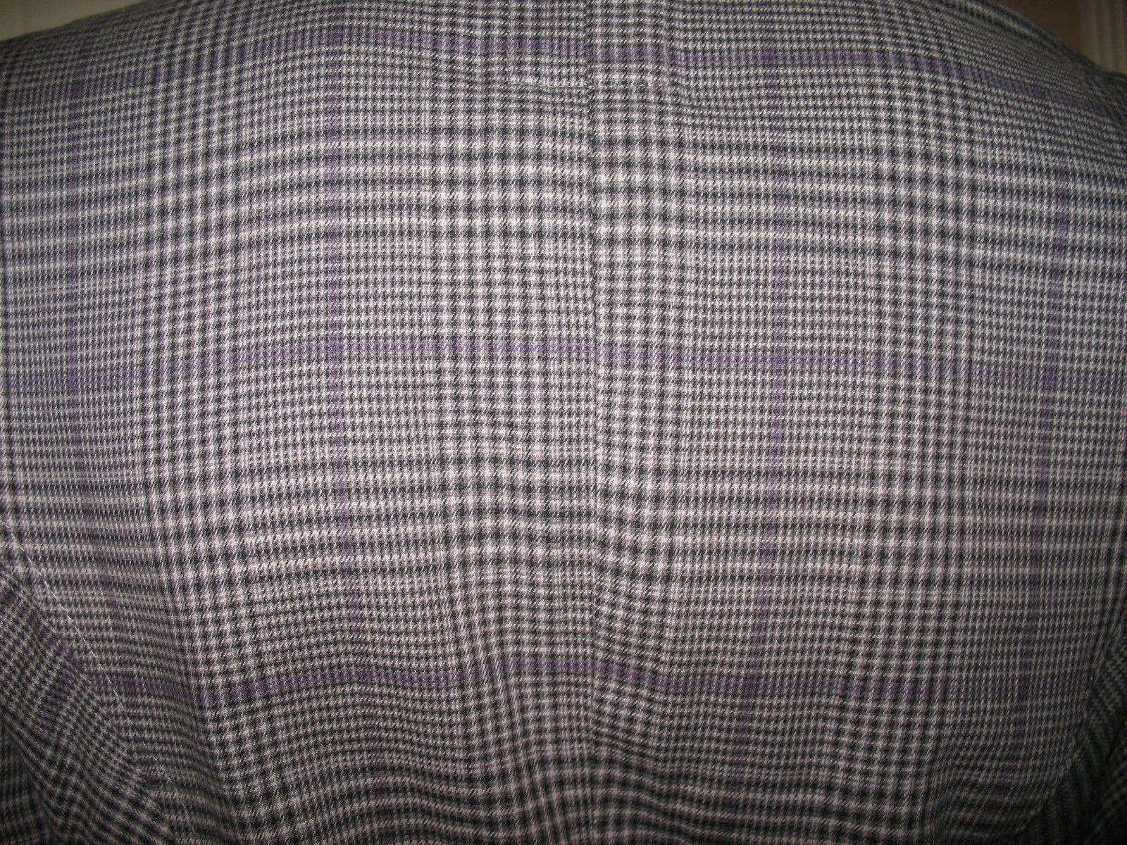 Candie's Womens Blazers V-Neck Blazer Jacket Top Check Checkered Gray Grey Black 3/4 Sleeve Medium Office Wear Business Attire