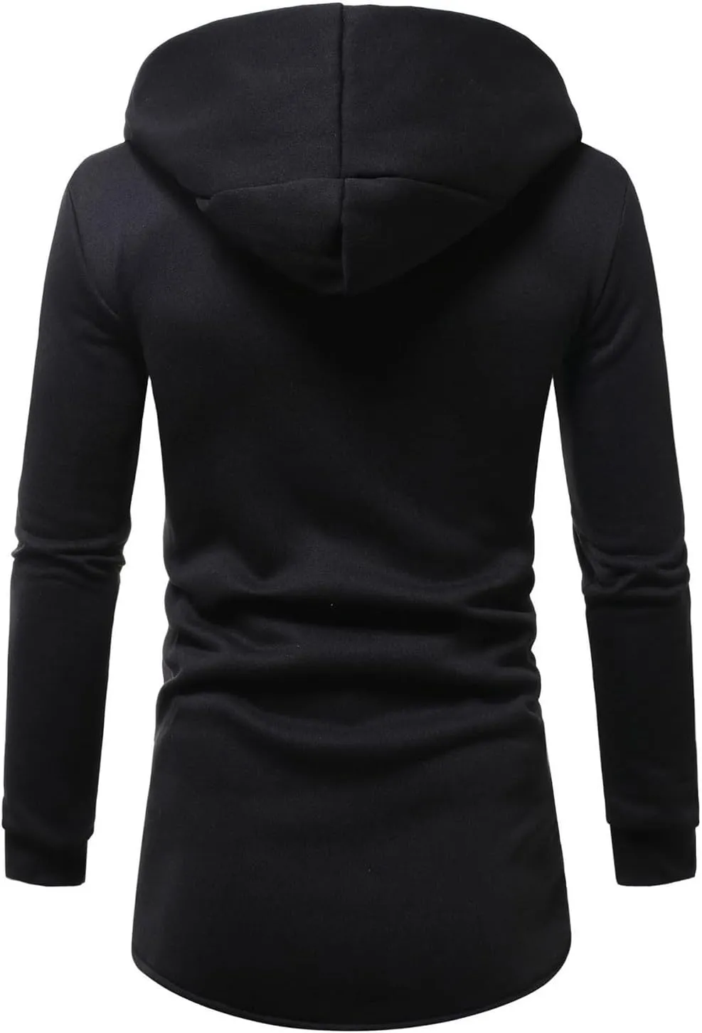 Cardigan Jacket for Men Trendy Letter Print Mid-Length Trench Coat Casual Hooded Long Sleeve Comfy Warm Coat Outfits