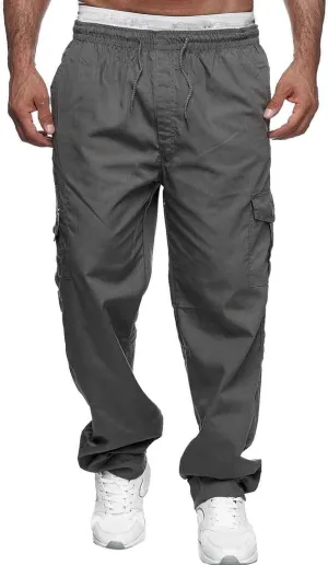 Cargo Pants for Men Relaxed Fit Loose Workout Jogger Cargo Pant Mens Sports Pants Men's Fashion Loose Handsome Pocket