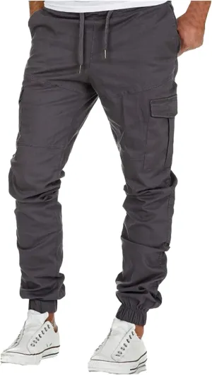 Cargo Work Pants for Men Relaxed Fit Cotton Multi-Pockets Lightweight Tactical Pant Hiking Jogger Outdoor Sports Trousers