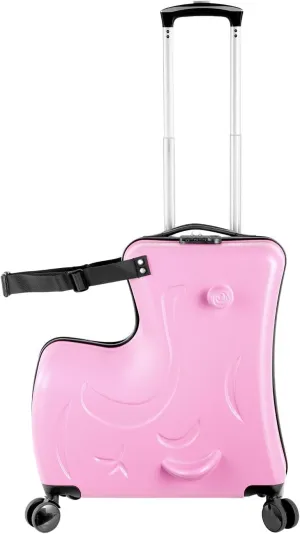 Carry Luggage - Ride Suitcase for Kids with 360 Degrees Wheels | Ride Luggage with Safety Belt | Scooter Luggage for Kids | Scooter Luggage for Airplane Travel