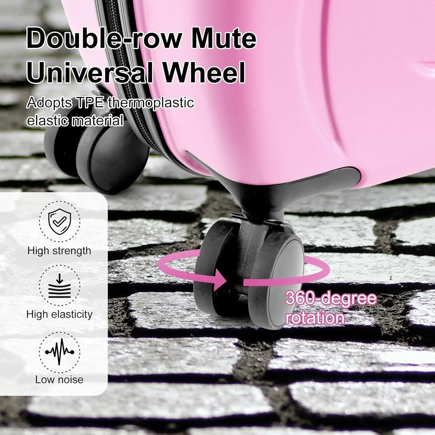 Carry Luggage - Ride Suitcase for Kids with 360 Degrees Wheels | Ride Luggage with Safety Belt | Scooter Luggage for Kids | Scooter Luggage for Airplane Travel
