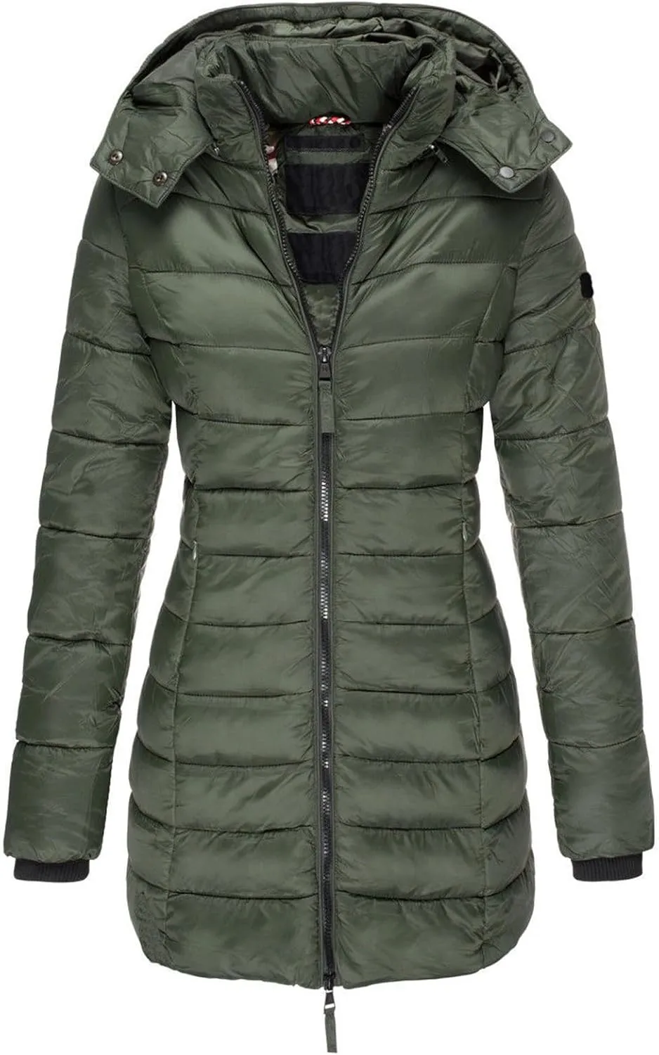 ChicCrate Women's Puffer Jacket Quilted Winter Coat Long Sleeve Lightweight Down Jackets Warm Clothes Outwear