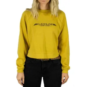 Cleanline Women's Wings Cropped Sweatshirt - Heather Mustard