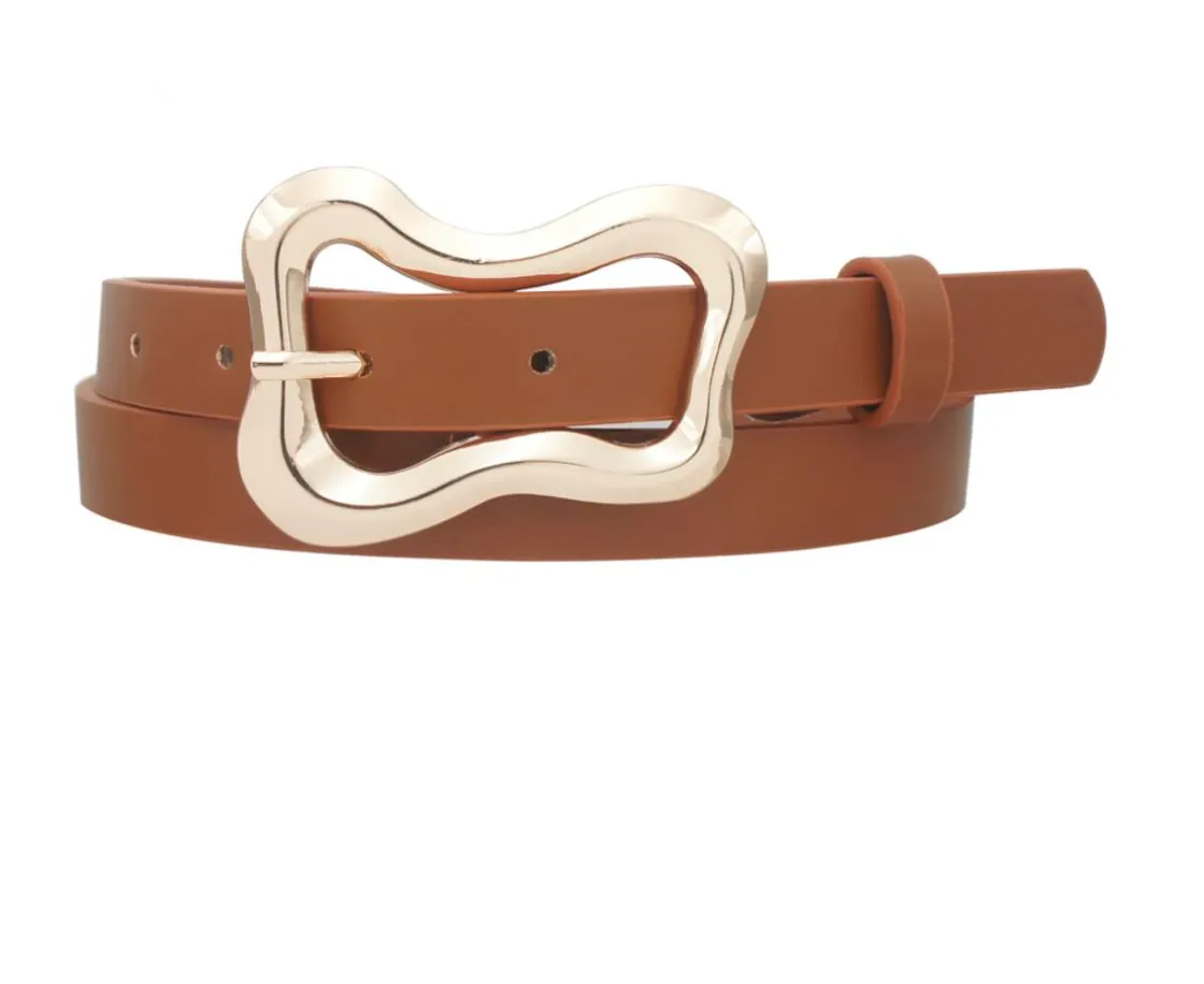 Cognac Swirl Belt