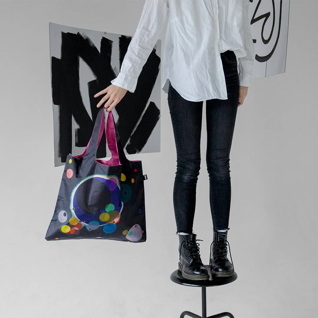Colorful Circles Recycled LOQI Tote Bag with Kandinsky Art