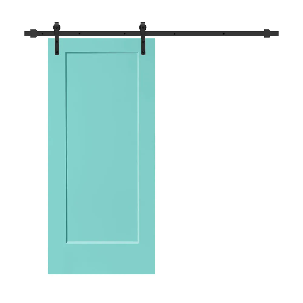 Composite MDF 1-Panel Interior Sliding Barn Door with Hardware Kit