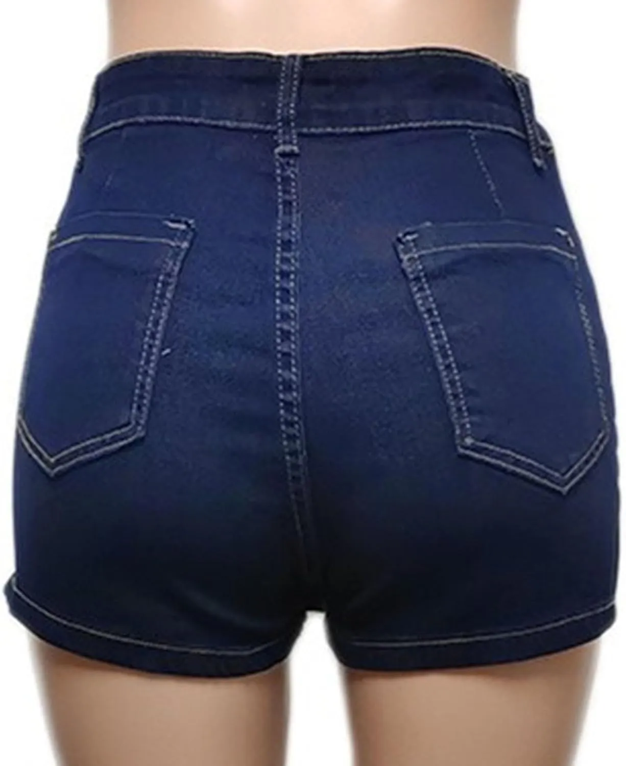 Denim Skort for Women Casual Pleated High Waisted Mini Skirts Shorts Jeans Stretchy Raw Hem Shorts