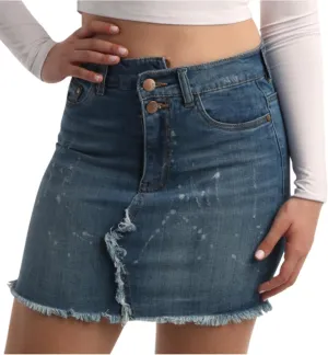 dollhouse Women's Skirt - Casual Denim Skirt with Pockets - Mini or Maxi Jean Skirt for Women (1-13)