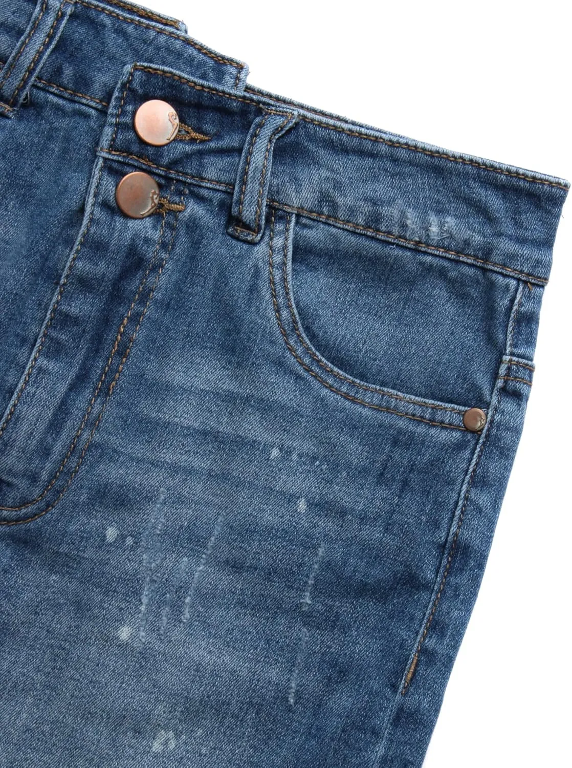 dollhouse Women's Skirt - Casual Denim Skirt with Pockets - Mini or Maxi Jean Skirt for Women (1-13)