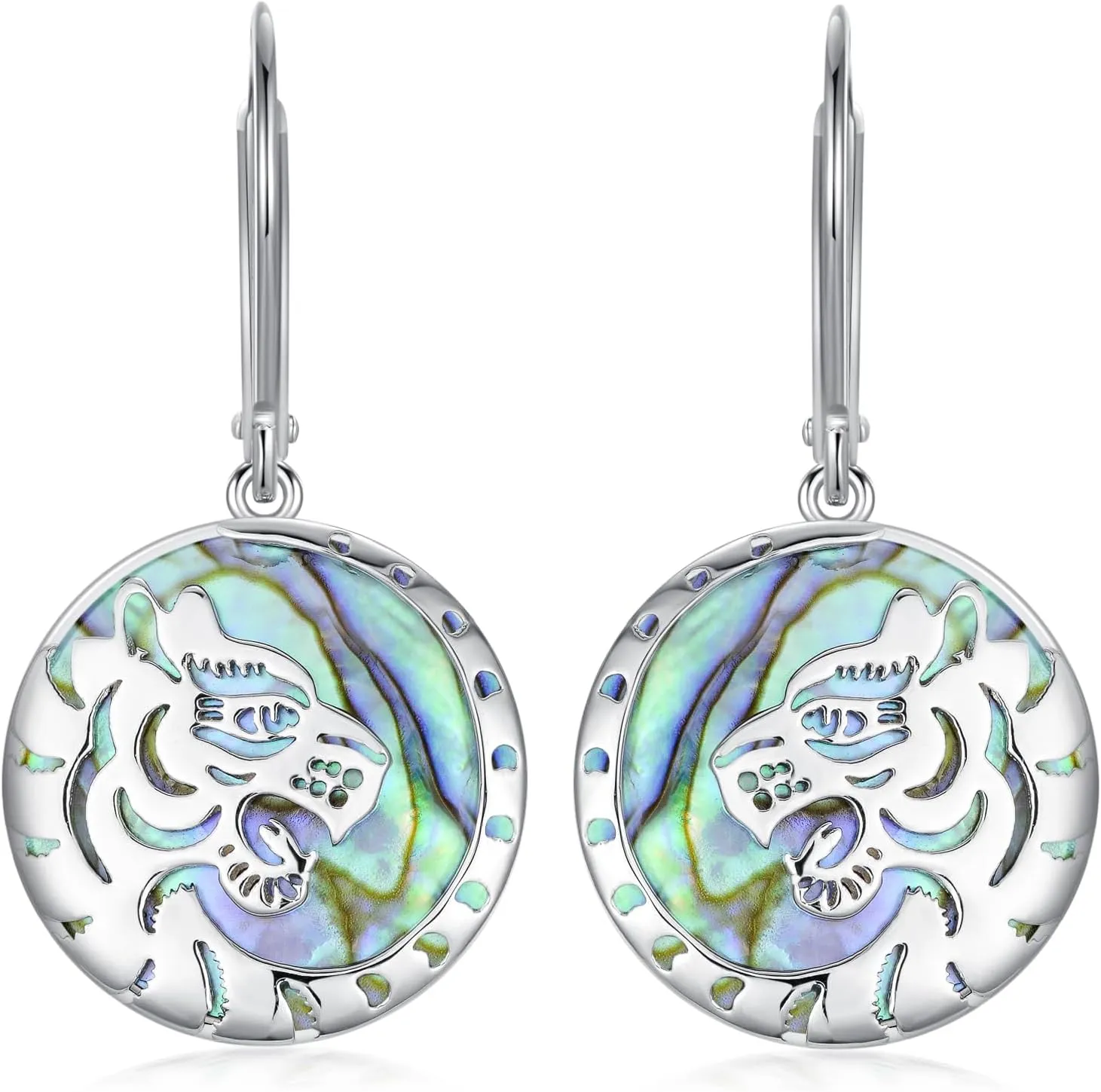 Dove/Bunny/Cat/Teddy/Beetle/Hummingbird/Tiger Earrings 925 Sterling Silver Dangle Leverback Earrings Animal Jewelry Gifts for Women