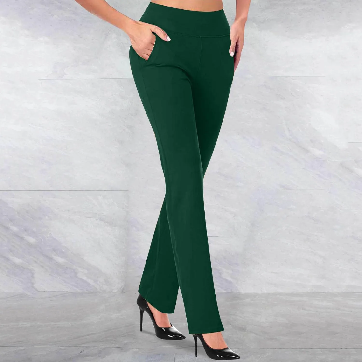 Dress Pants Women 2025 Business Casual Work Pant Women High Waist Stretchy Trousers Pull on Office Slacks Bottoms
