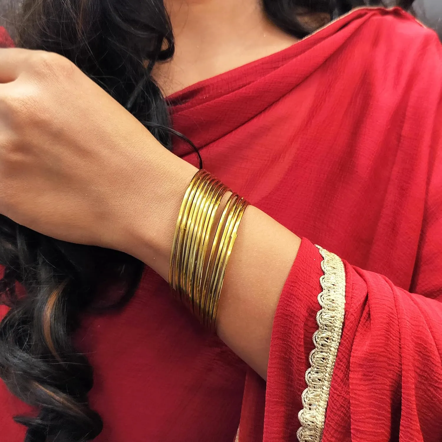 Efulgenz Indian Oxidized Jewelry Boho Bangle Set Indian Oxidized Bangle Bracelet Set for Women Antique Bangle Set Glossy Metal Bangles Fashion Statement Jewelry for Women
